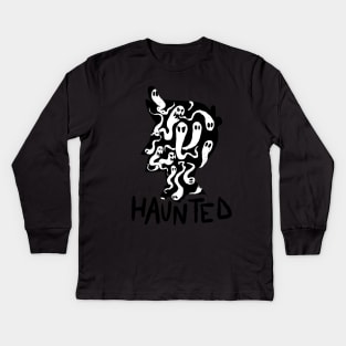 Haunted - light background Kids Long Sleeve T-Shirt